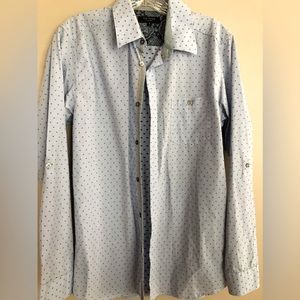 TED BAKER Blue Patterned Mens Button Down Shirt  Size S